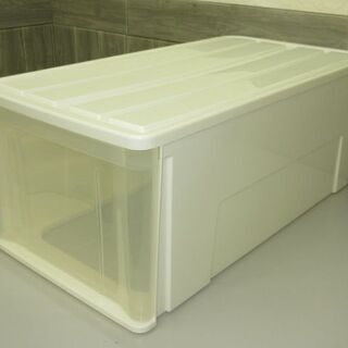 stp-1087　プラスチックケース①　在庫複数　幅38　プラケース　収納ケース 白　衣装ケース　押し入れ収納　衣類ケース　収納　押入れ　押入　引出　衣類収納の画像