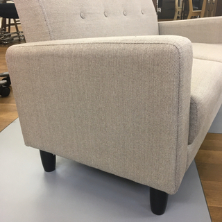 S200  コンパクトソファ　  2Pソファ、2人掛けソファ、幅121cm 美品の画像