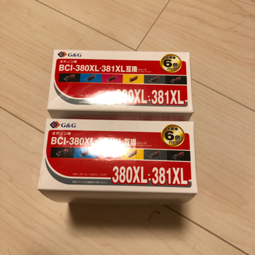 【G\u0026G】キヤノン CANON インクカートリッジ 6色セット　380 381 未使用