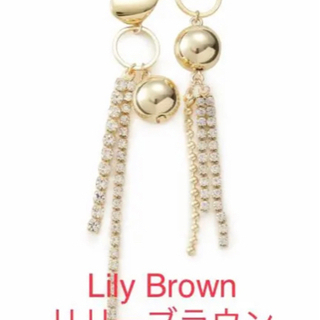 Lily Brown メタルビジューアシメピアス(GLD-F)