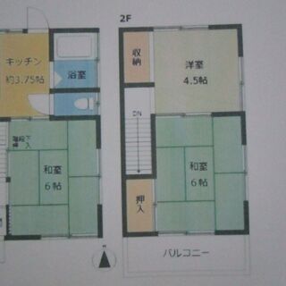 戸建て。7.9万円。無垢材の檜（ヒノキ）のフローリング。DIY可能。 - 不動産