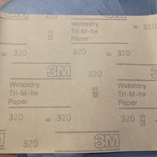 【無料】3M社サンドペーパー紙やすり240番37枚・320番66枚の画像