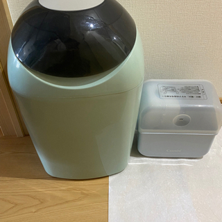 コンビ おむつゴミ箱 ポイテック＆レンジ除菌ケース 除菌じょーず...