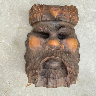 オブジェ木彫り顔