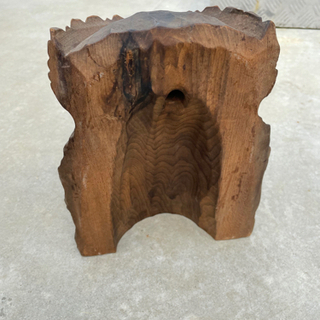 オブジェ木彫り顔の画像