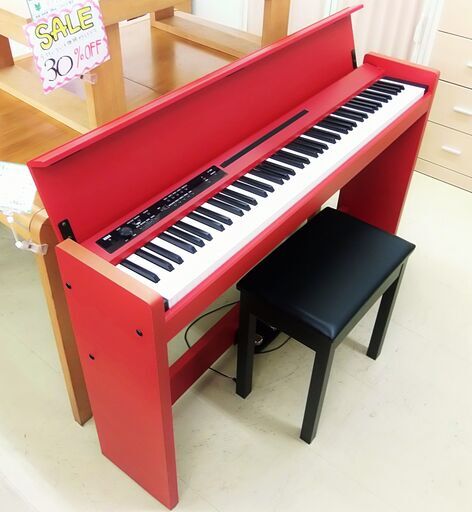KORG LP-380 88鍵電子ピアノ赤 14年製 3ペダル付き 電子ピアノ KORG LP-380 2014年製