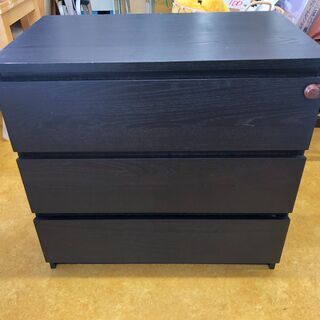 ウッド 3段チェスト 収納BOX