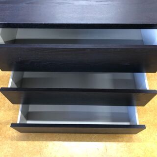 ウッド 3段チェスト 収納BOXの画像