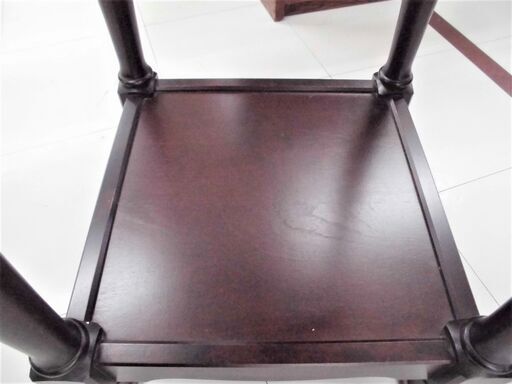 北海道民芸家具 収納家具 花台  幅41x奥行41x高さ70cm クラレインテリア 電話台 北海道ブランド 木製 ブラウン 苫小牧西店