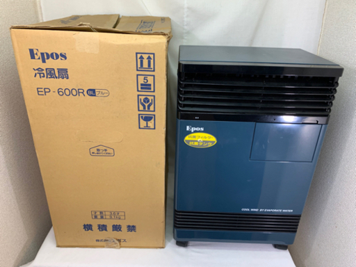 【成約御礼】冷風扇【Epos】EP-600R/BLUE/エポス/キャスター付き/扇風機/100V/39W/おやすみタイマー付き/オートルーバー機構付き/抗菌[中古品]