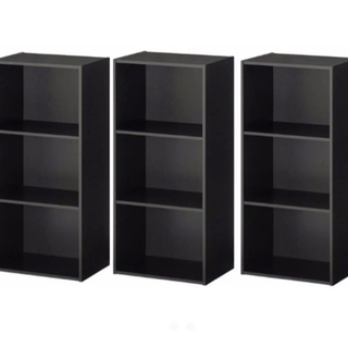 カラーボックス3段 　3個セット（ブラウン）の画像