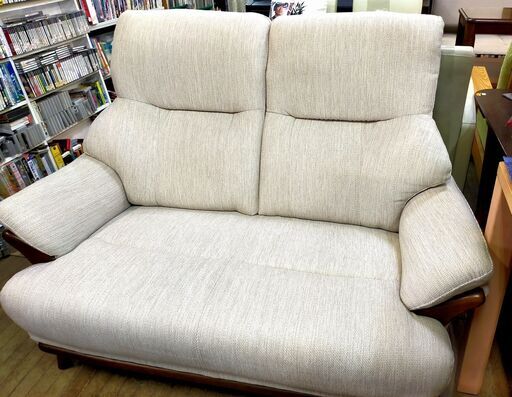 ニトリ ラブソファ コウテイ3 アイボリー 2人掛け 2P ハイバック SOFA 白