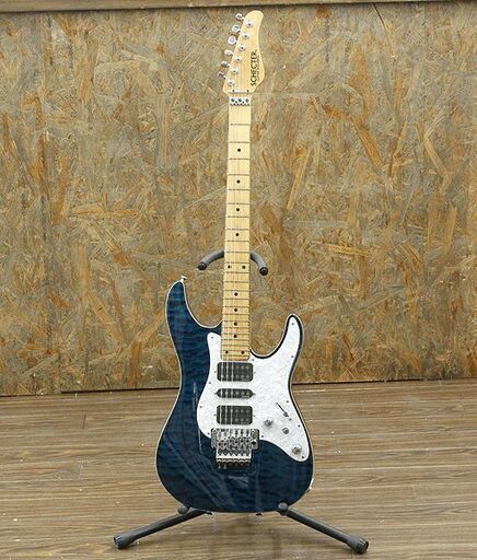 札幌 SCHECTER/シェクター SD-2-24-AS シースルー ブルー フロイドローズ タップコイル エレキギター 楽器 日本製 純正ギグバッグ付