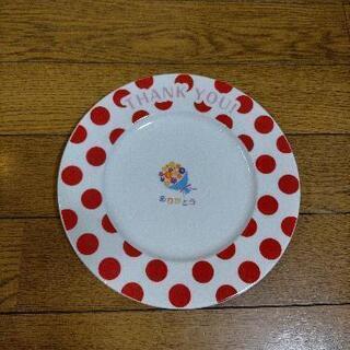 赤い水玉　Thank you　お皿