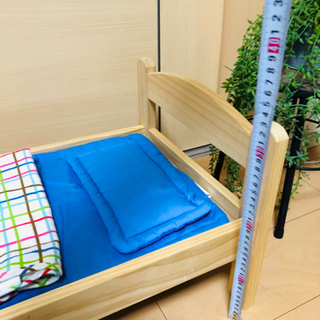 決まりました！IKEA イケア　おままごと　ペットベッドなど　DUKTIG ドゥクティグ 人形用ベッド ベッドリネンセット付き, パイン材/マルチカラーの画像