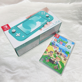 ニンテンドースイッチライト　ターコイズ　あつ森ソフト付き