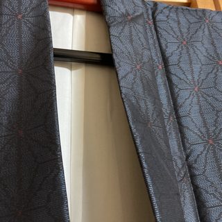 大島紬　麻の葉柄の画像