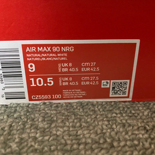 NIKE AIR MAX 90 NRG ナチュラルホワイト 27.0cmの画像