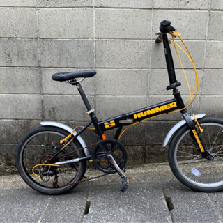 【折りたたみ自転車】ハマー製　20インチ7段変速付　サドル新品❗...