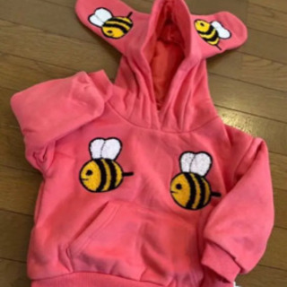 新品♡ 女の子 110 新品 うさみみ ミツバチ フード ハロウィンの画像