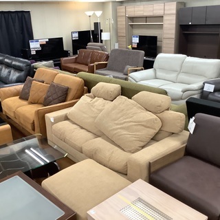 2人掛けソファー ダークブラウン×ライトブラウン キズ有