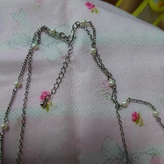 パールロングネックレス　二連の画像