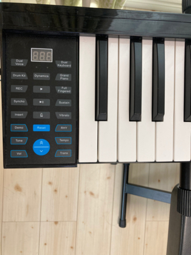 ニコマク電子ピアノ88鍵盤+調整可能置き台+ペダル+譜面台高さ調整可能