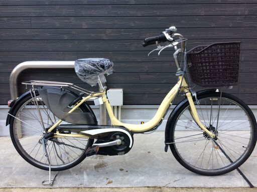 地域限定送料無料　ナチュラ　バッテリー新品　新基準　子供乗せ　24インチ　ヤマハ　黄色　アシスタ　ビビ　神戸市　電動自転車