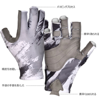 【新品未使用】フィッシンググローブ アウトドア 釣り用手袋 5本...