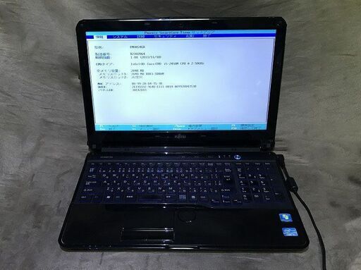 富士通 ノートパソコン FMV LIFEBOOK AH54/G FMVA54GB Core i5 2450M 64bit ストレージ無し