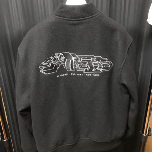 supreme delta logo varsity jacket