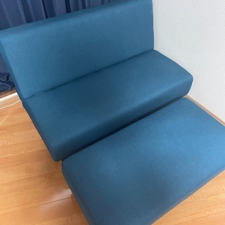 山善 2人掛け リクライニングソファ ベッド