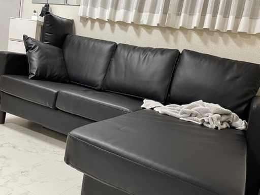 L字レザーソファ　3人掛け　新品