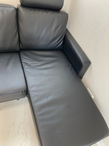 L字レザーソファ　3人掛け　新品