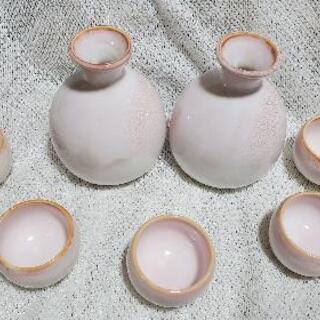 桜色の徳利2本&お猪口5個セット☆未使用品