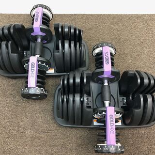 GOLDAXE アジャスタブルダンベル 24kg × 2 セット アジャスタブルダンベル GOLD AXE 24kg×2個 ペア 合計48kg 15