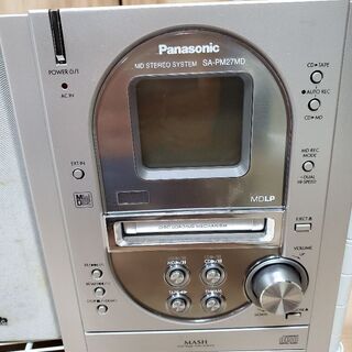 一旦停止パナソニック CD カセット MD ラジオコンポの画像