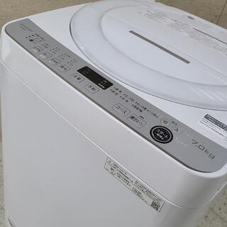 h1009売約済み❌2021年7月購入！(メーカー保証あり)SHARP シャープ 7.0kg 全自動洗濯機の画像