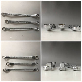 ⭕⭕⭕NI1/83　めがねレンチ コンビネーションレンチ まとめて27点 整備工具 オフセット スパナ 色々 大量 TOP/TONE/KTC 他⭕⭕⭕の画像