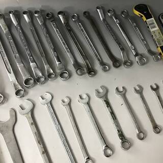 ⭕⭕⭕NI1/83　めがねレンチ コンビネーションレンチ まとめて27点 整備工具 オフセット スパナ 色々 大量 TOP/TONE/KTC 他⭕⭕⭕の画像