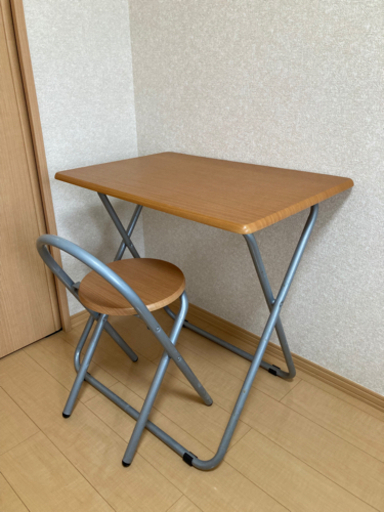 【受付終了】¥1000 ニトリ　折りたたみデスク\u0026チェアセット