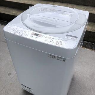 美品 SHARP 洗濯機 ES-GE7C-W 2019年製 7.0kg 白 シャープ