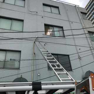 エアコン工事　難工事　お任せ下さい　3階立ちおろし　足場仮設　千葉エリア　  - リフォーム