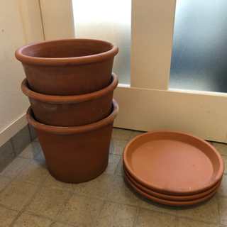 植木鉢（9号）３個セット　中古です。