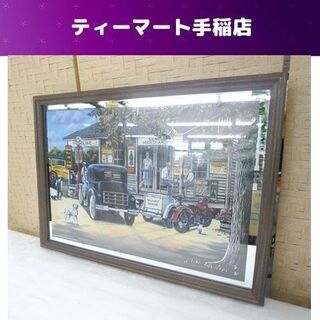 コカコーラ パブミラー 54×38.5cm 旧車デザイン 木製 ...