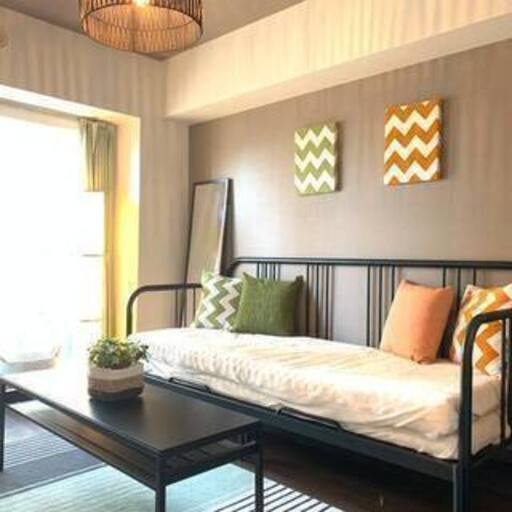 iIKEA　パイプソファ+シングルベットマットつき