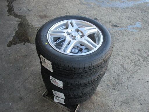 【取付けＯＫ】新品タイヤ&中古アルミセット 155/65R14 ブリジストン 軽自動車 全般