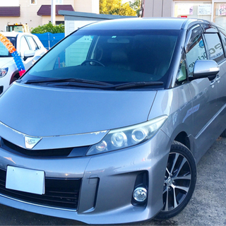 全国自社ローン※MY NEOオートローン　エスティマ　黒革シート...