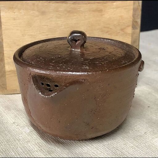 e962 森陶岳 宝瓶 備前焼 茶道具 合わせ箱