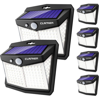 【新品】128LED ソーラーライト 6個セット 屋外 玄関 ソ...